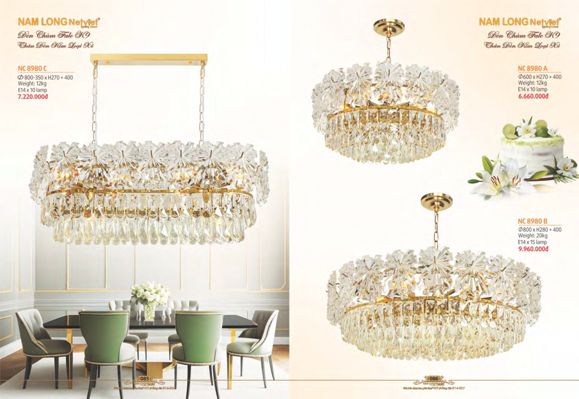 Bảng giá đèn trang trí Nam Long